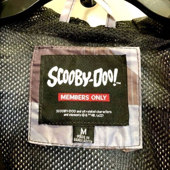 MEMBERS ONLY -M Sz M - NWT Scooby Doo & Shaggy Full-Zip Hooded Windbreaker/Black - Picture 10 of 16